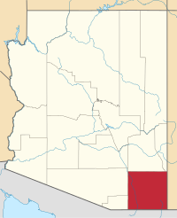 Map of Arizona highlighting كوتشايز