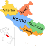 Map of region of Lazio, Italy, with provinces-en.svg