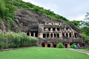 Undavalli Caves are a monolithic example of Indian rock-cut architecture