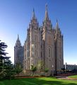 Salt Lake Temple in Salt Lake City, Utah is the largest temple of the The Church of Jesus Christ of Latter-day Saints.