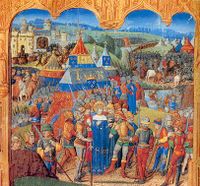 الحملة الصليبية السابعة في معركة المنصورة في 1250م.