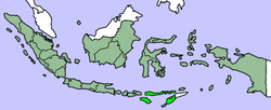 Location of East Nusa Tenggara in Indonesia