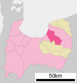 Location of Uozu in Toyama Prefecture