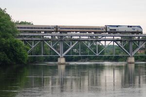 Amtrak Wolverine crossing St. Joseph River