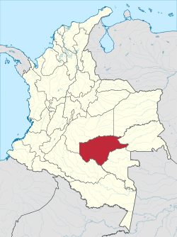 Guaviare shown in red