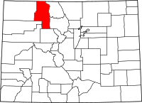 Map of Colorado highlighting روت