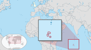 Location of إقليم المحيط الهندي البريطاني British Indian Ocean Territory
