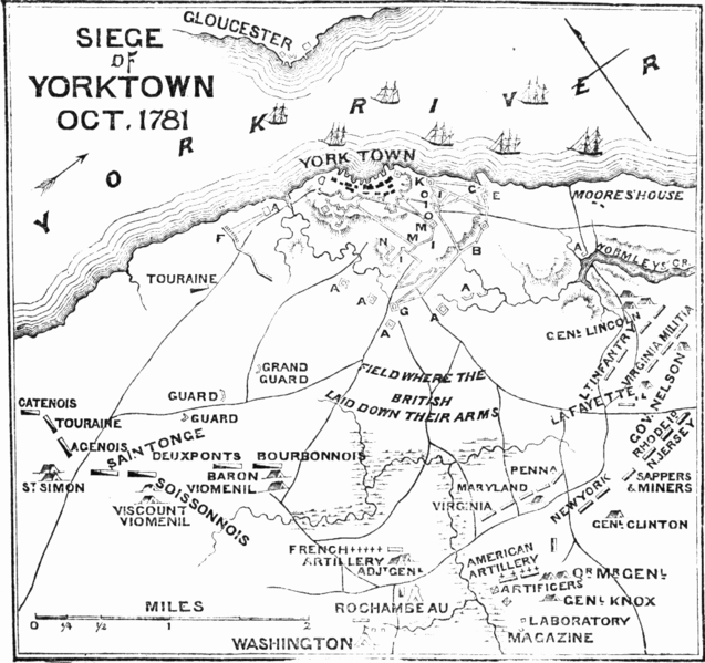 ملف:Plan of the Battle of Yorktown 1875.png