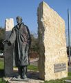 Statue of Raoul Wallenberg, Wallenberg St., Tel-Aviv, Israel.