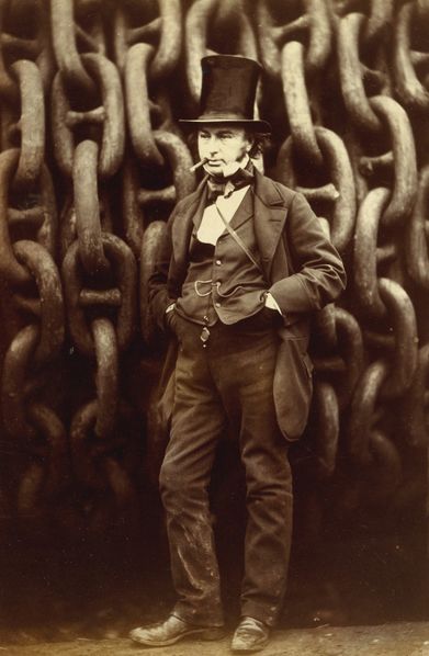 ملف:Robert Howlett (Isambard Kingdom Brunel Standing Before the Launching Chains of the Great Eastern), The Metropolitan Museum of Art (cropped).jpg