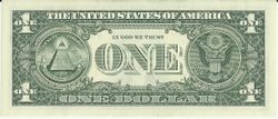 US one dollar bill, reverse, series 2009.jpg