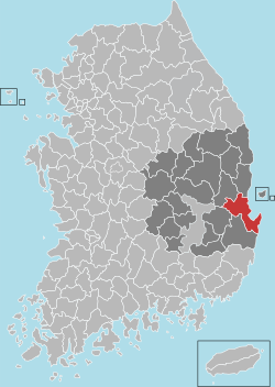 Location in South Korea