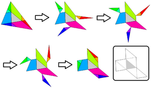 Graphical solution to the one-seventh area triangle problem.