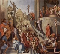 يوسف في مصر لپونتورمو، 1515–18 زيت على خشب؛ 96 x 109 سم؛ المعرض الوطني