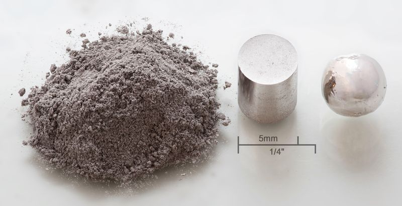 ملف:Rhodium powder pressed melted.jpg
