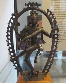 The oldest known Tamil bronze Nataraja, 800 AD, British Museum[66]