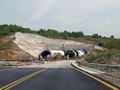 Construction of a tunnel on road to Serres