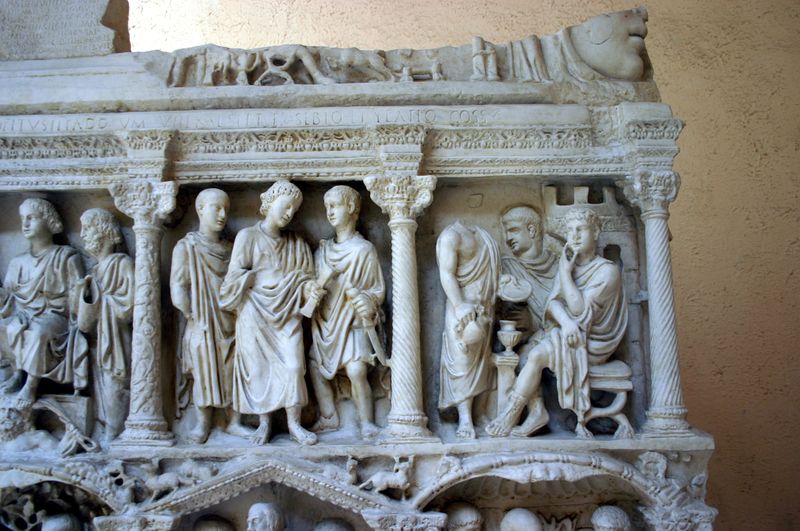 ملف:1060 - Roma, Museo d. civiltà Romana - Calco sarcofago Giunio Basso - Foto Giovanni Dall'Orto, 12-Apr-2008.jpg