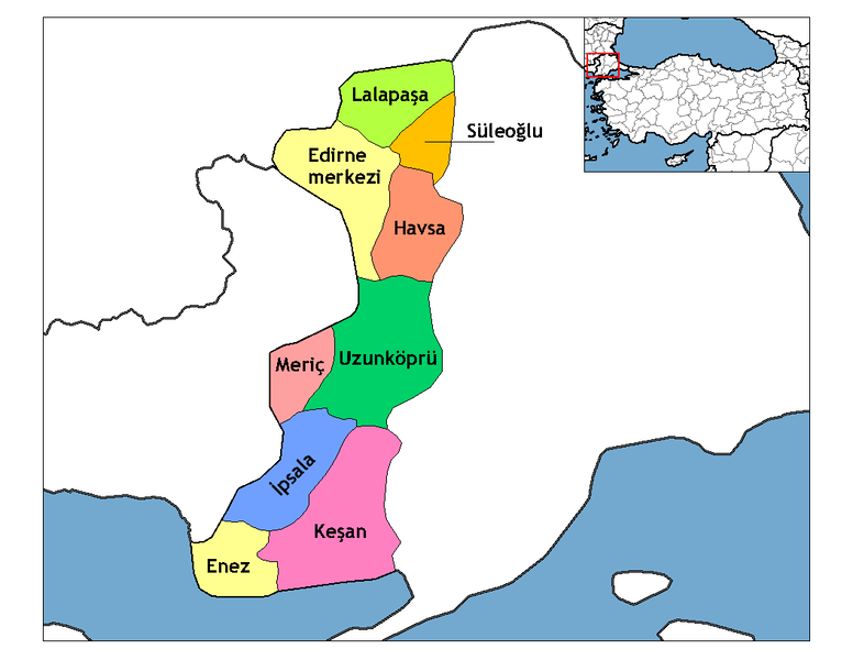 ملف:Edirne districts.png