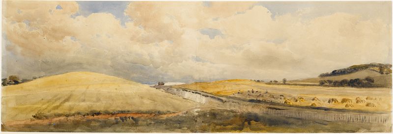 ملف:De Wint, Peter, Cornfields near Tring Station, Hertfordshire, 1847.jpg