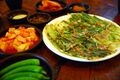 Haemul-pajeon (فطيرة البصل الأخضر مع المأكولات البحرية)