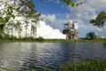 RS-25D engine testing at Stennis Space Center.