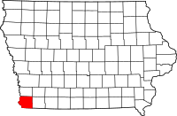 Map of Iowa highlighting