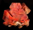 Vanadinite in hexagonal shaped crystals