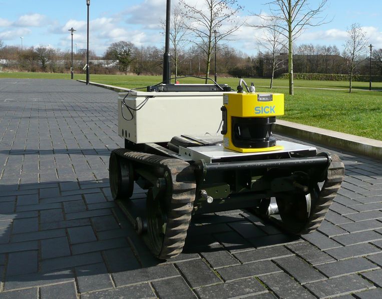 ملف:LIDAR equipped mobile robot.jpg