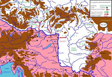 Roman counter-offensive across the Danube, 171-175