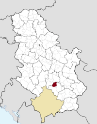 موقع بلدية بلاتسى في صربيا