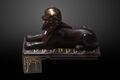 The Bronze Sphinx of Thutmose III, depicting a sphinx reclining over the Nine Bows
