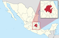 State of Hidalgo within Mexico