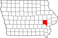 Map of Iowa highlighting