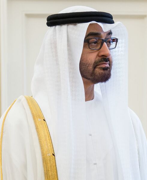 ملف:President Barack Obama greets the United Arab Emirates' Sheikh Mohammed bin Zayed Al Nahyan (cropped).jpg