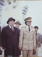 القذافي مع ليونيد برجينيف عام 1981.