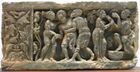 Bacchanalian scene, representing the harvest of wine grapes, Greco-Buddhist art of Gandhara, 1st-2nd century CE