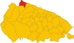 Molfetta within the Province of Bari