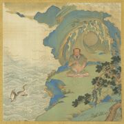 Fuxi, painted by Qiu Ying of the Ming dynasty, as depicted in Orthodoxy of Rule Through the Ages