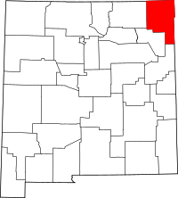 Map of New Mexico highlighting يونيون