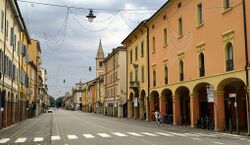 The Via Emilia in Castelfranco Emilia