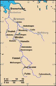 Bad Hersfeld is located in Weser