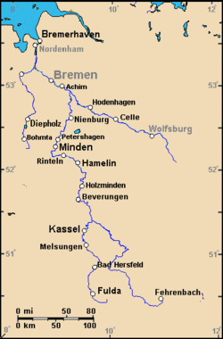 Bremen is located in Weser