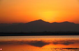 Sunset in Meyqan Lagoon.