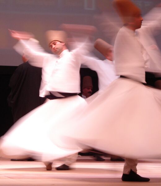 ملف:Whirling dervishes, Rumi Fest 2007.jpg