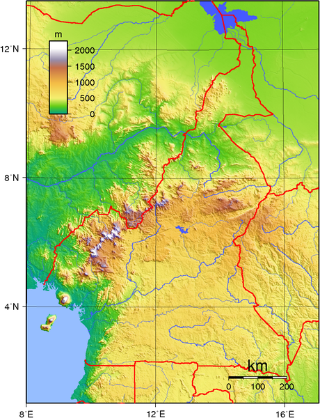ملف:Cameroon Topography.png