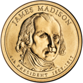 Presidential Dollar of James Madison