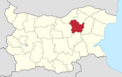 موقع محافظة ترگوڤيشته في بلغاريا