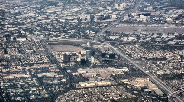 Aerial view of Orange County, California, the sixth-most populous county in the United States.