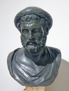 Bearded man with turban originally identified as Archytas of Tarentum but now considered to be Pythagoras